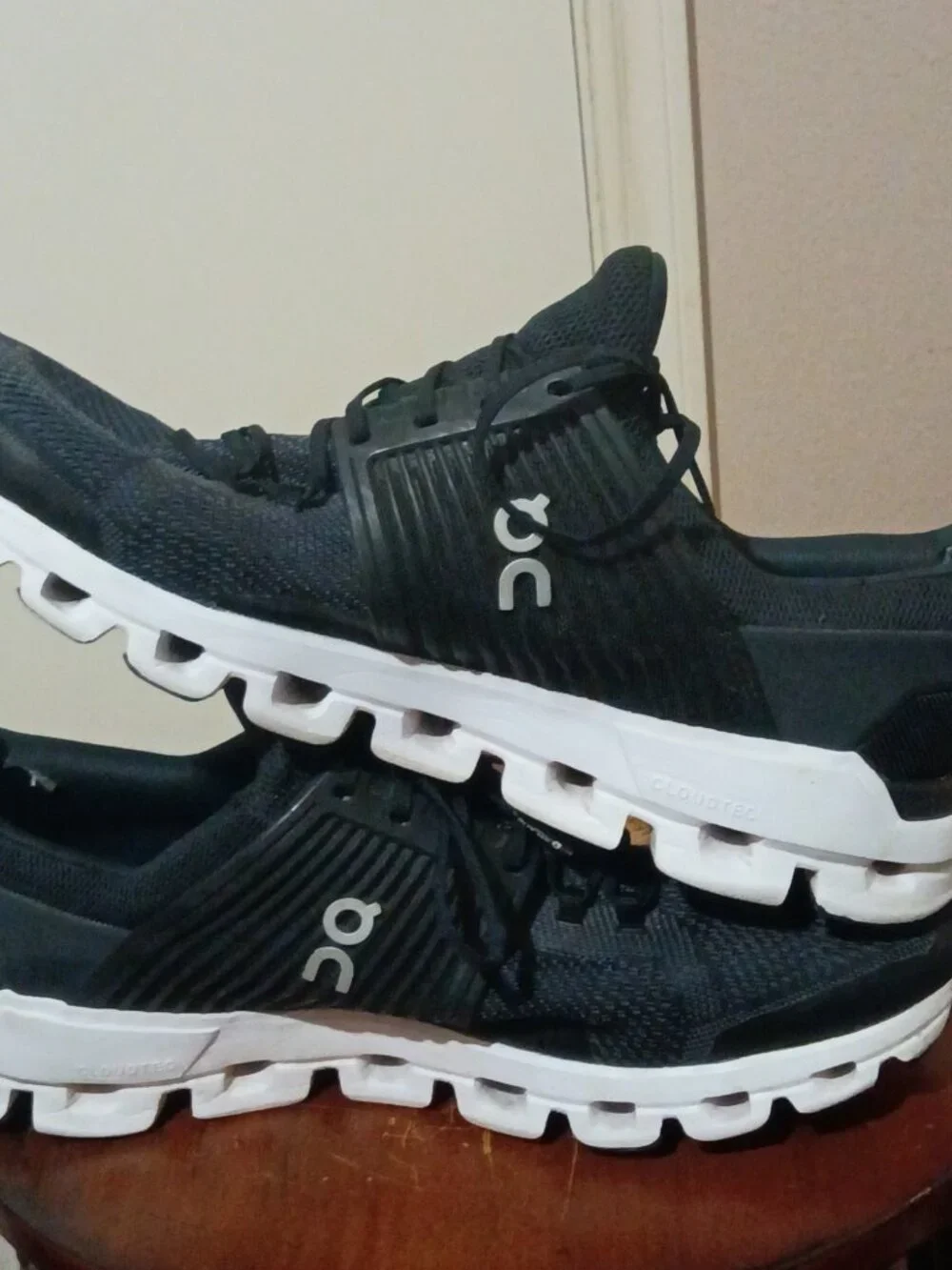 On Cloud Shoes Mens Size 12.5 Black CloudTec Swiss Engineering Running Sneakers